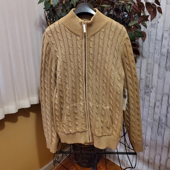 Lauren Ralph Lauren Gold Metallic Sweater